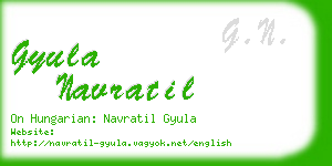 gyula navratil business card